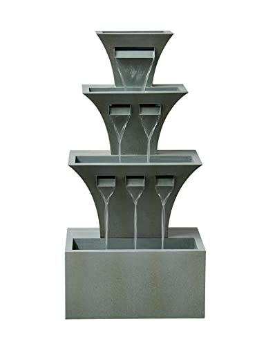 48" Tall Waterfall Fountain with LED Lights N77361