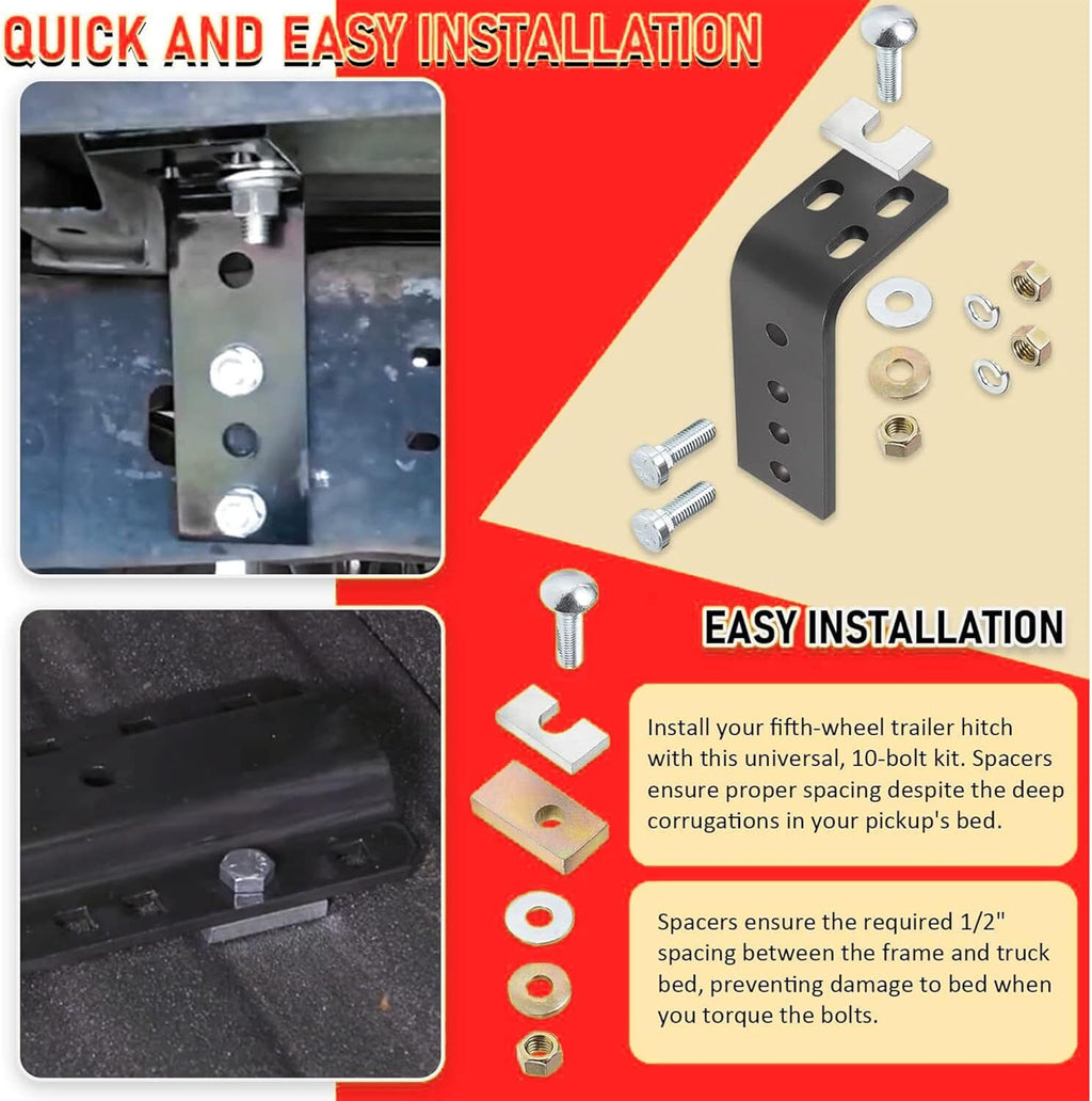 20K Steel Fifth Wheel Mounting Rail Kit X8894