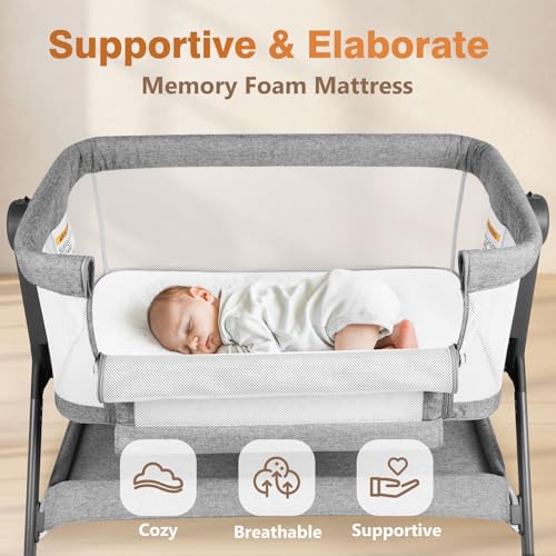 Grey 3-in-1 Rocking Bassinet with Mattress G71889