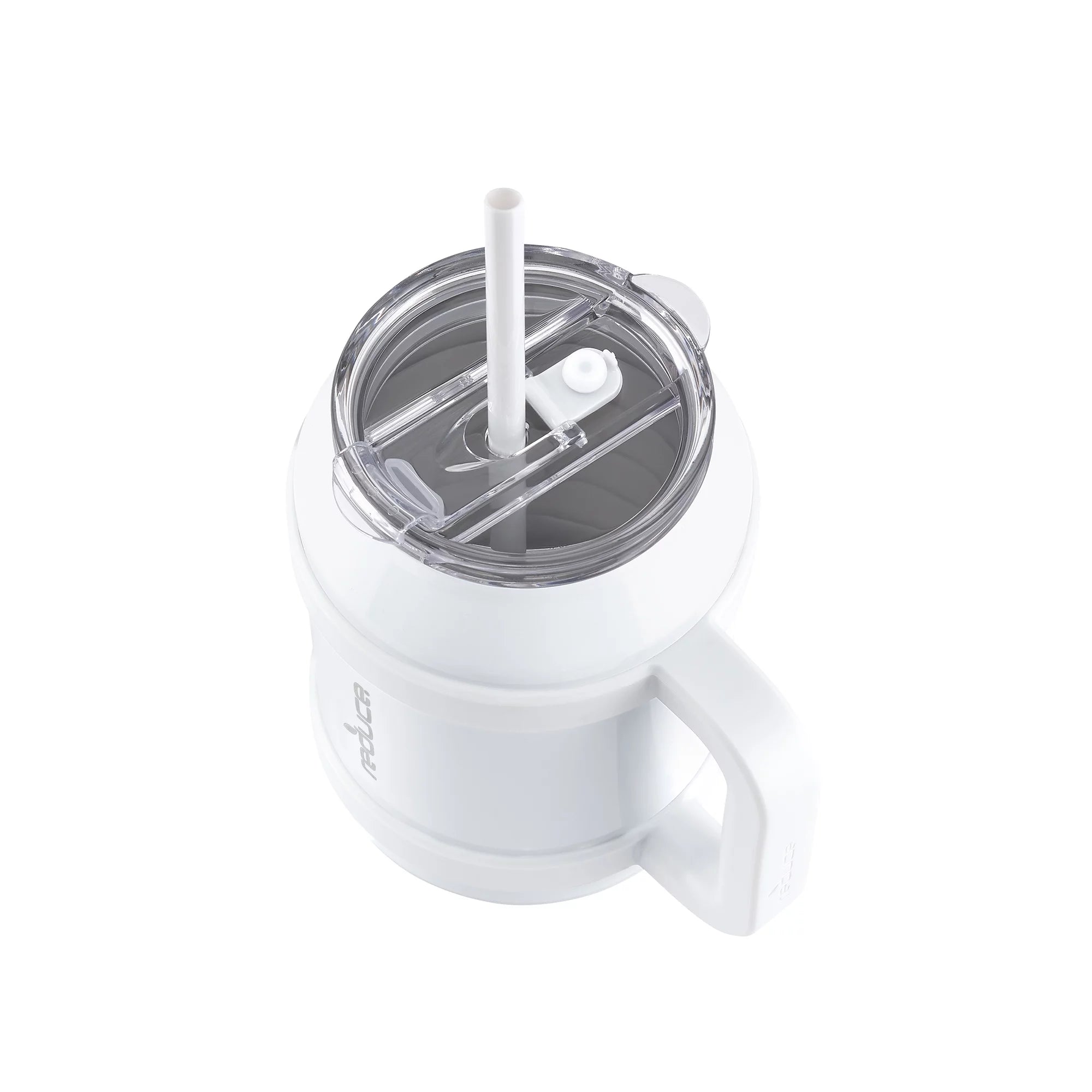 White 50 fl oz Vacuum Insulated Stainless Steel Mug with Lid and Straw I67009