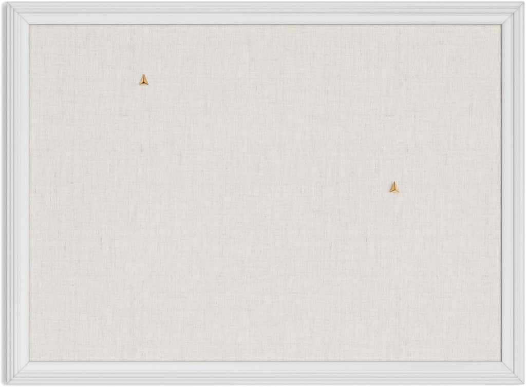 23"x17" White Wood Style Frame Bulletin Board E48112