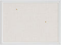 23"x17" White Wood Style Frame Bulletin Board E48112
