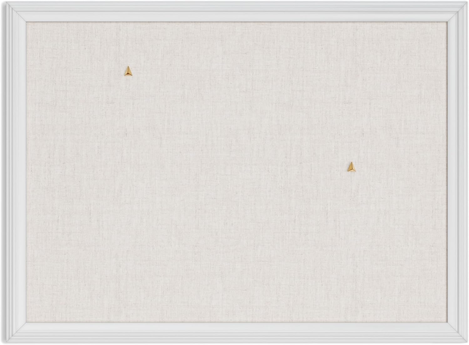 23"x17" White Wood Style Frame Bulletin Board E48112