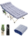 Camping Cot with Mattress Max Load 450 LBS Heavy Duty Portable Folding Bed G366285