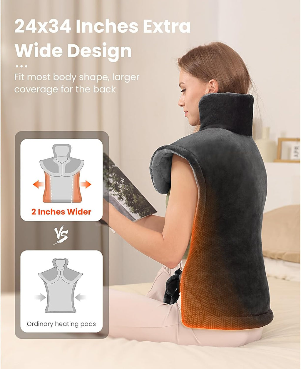 Weighted Electric Heating Pad, 24"x34" J93535