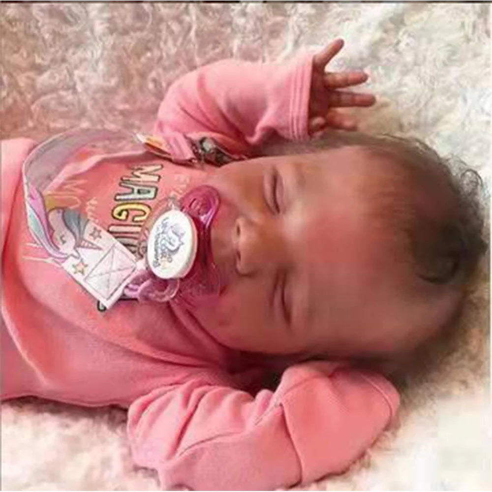 18" Realistic Soft Vinyl Silicone Full Body Sleeping Baby Doll J80958