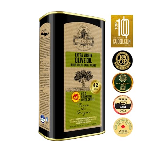 Certified PDO Extra Virgin Olive Oil, Cold Press, 1 Lt Tin (33.8 oz.) D789219