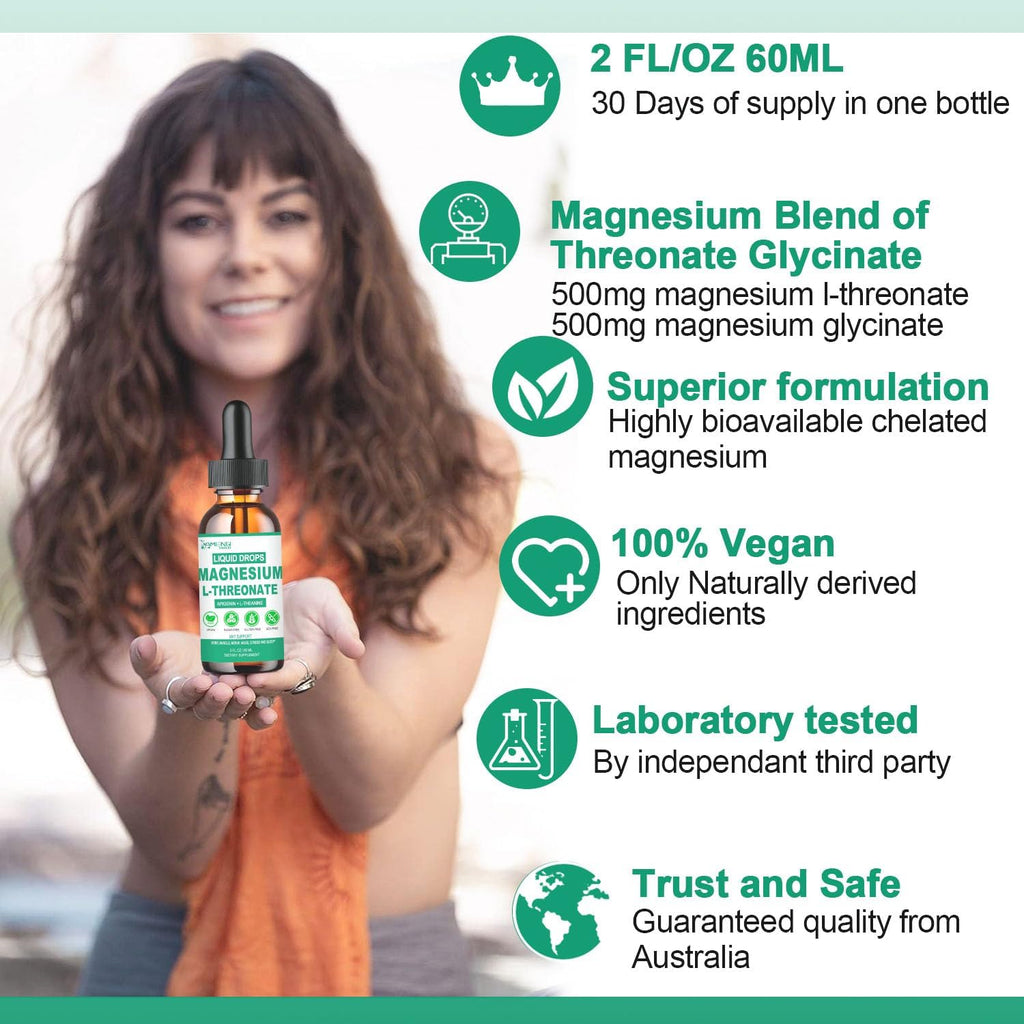 Magnesium L-Threonate Liquid with Apigenin Theanine Passion Flower Lemon Balm H199