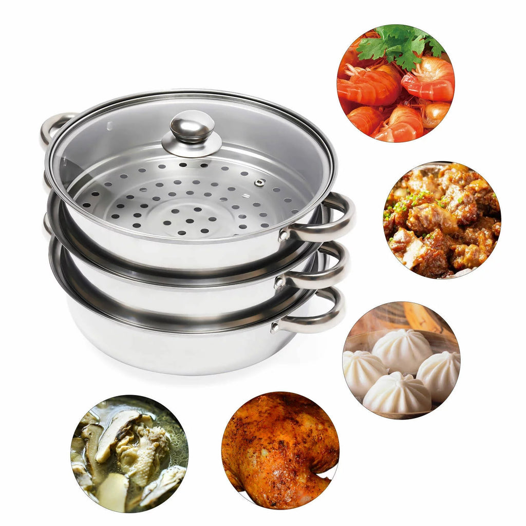 3 Tier Food Steamer with Lid R97378