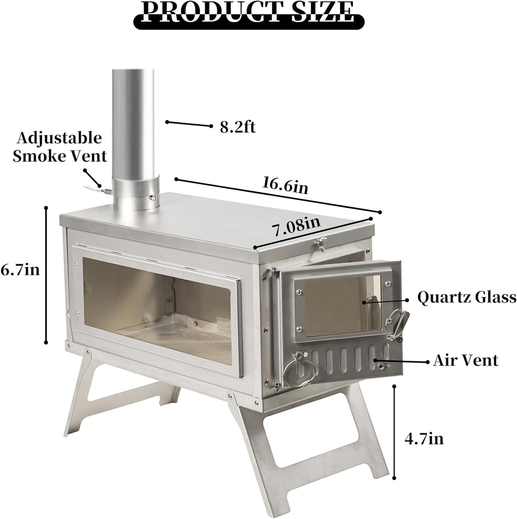 Stainless Steel Folding Wood Stove with Folding Pipe L6297
