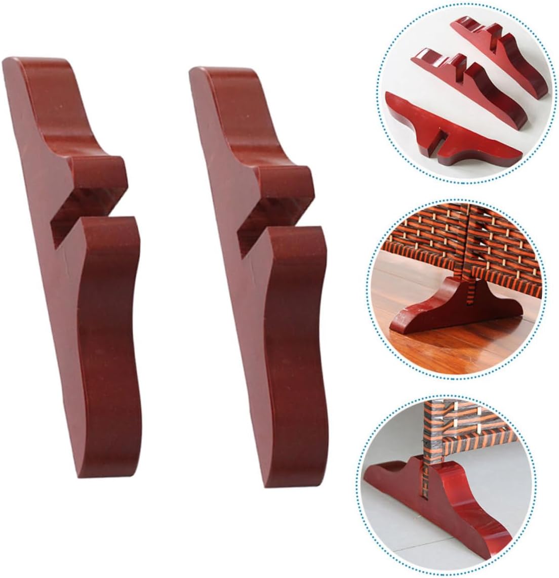2pcs Wooden Partition Stand Base R885