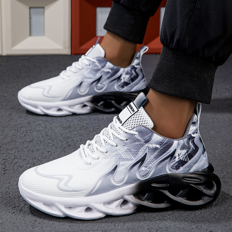Women Men Breathable Mesh Running Shoes Non Slip Shock Absorbing Athletic Walking Sneakers