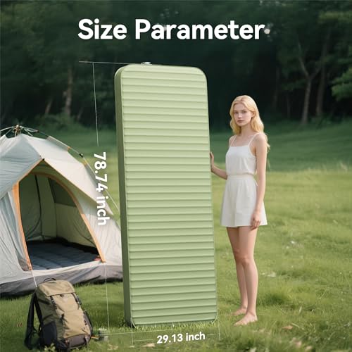 Self Inflating 4" Memory Foam Camping Pad with Built-in Electric Pump V59298