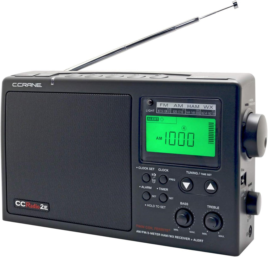 Black Portable AM FM Weather Radio T81196