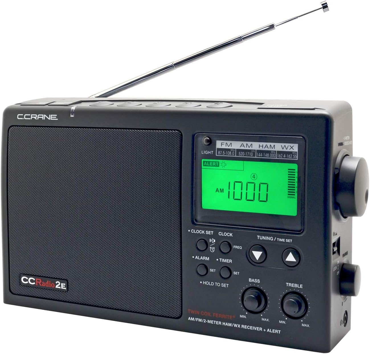 Black Portable AM FM Weather Radio T81196