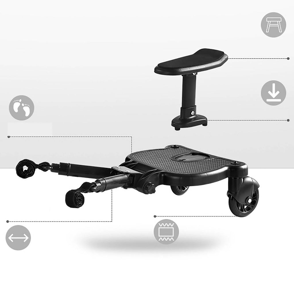 2-in-1 Stroller Ride Board with Detachable Seat and Standing Platform D604