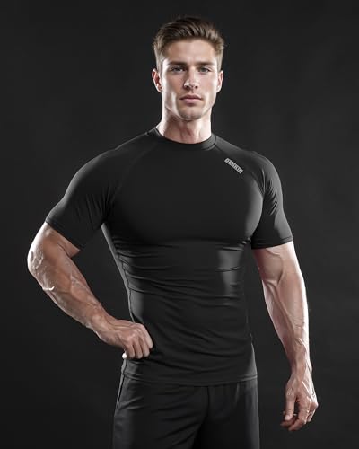 3 Pack Men's Compression Shirt Short Sleeve Baselayer Athletic T-Shirt N26672