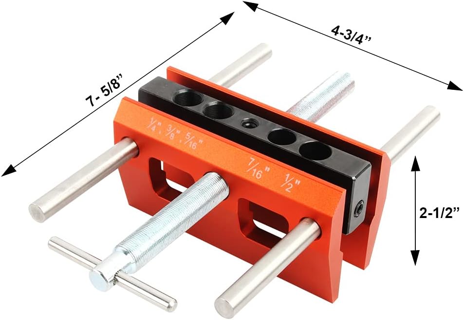 Self Centering Dowel Jig Kit Drilling Guide Bushings Set Wood Wide Capacity Doweling Jig Puncher Locator Joints Tool L268445