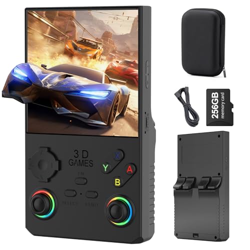 40000 in 1 Handheld Game Console 4.0 inch IPS Screen 4000mAh Portable Pocket Arcade 256G TF Card Transparent Black J740757
