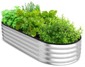 Dark Grey Metal Raised Garden Bed Kit 6x2x1ft H1412