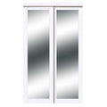 80 in. White Mirror Sliding Closet Door G48161