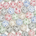 White Color Coated Bingo Balls T52483