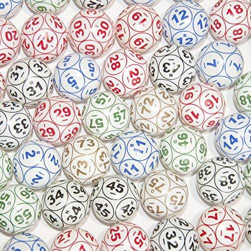 White Color Coated Bingo Balls T52483