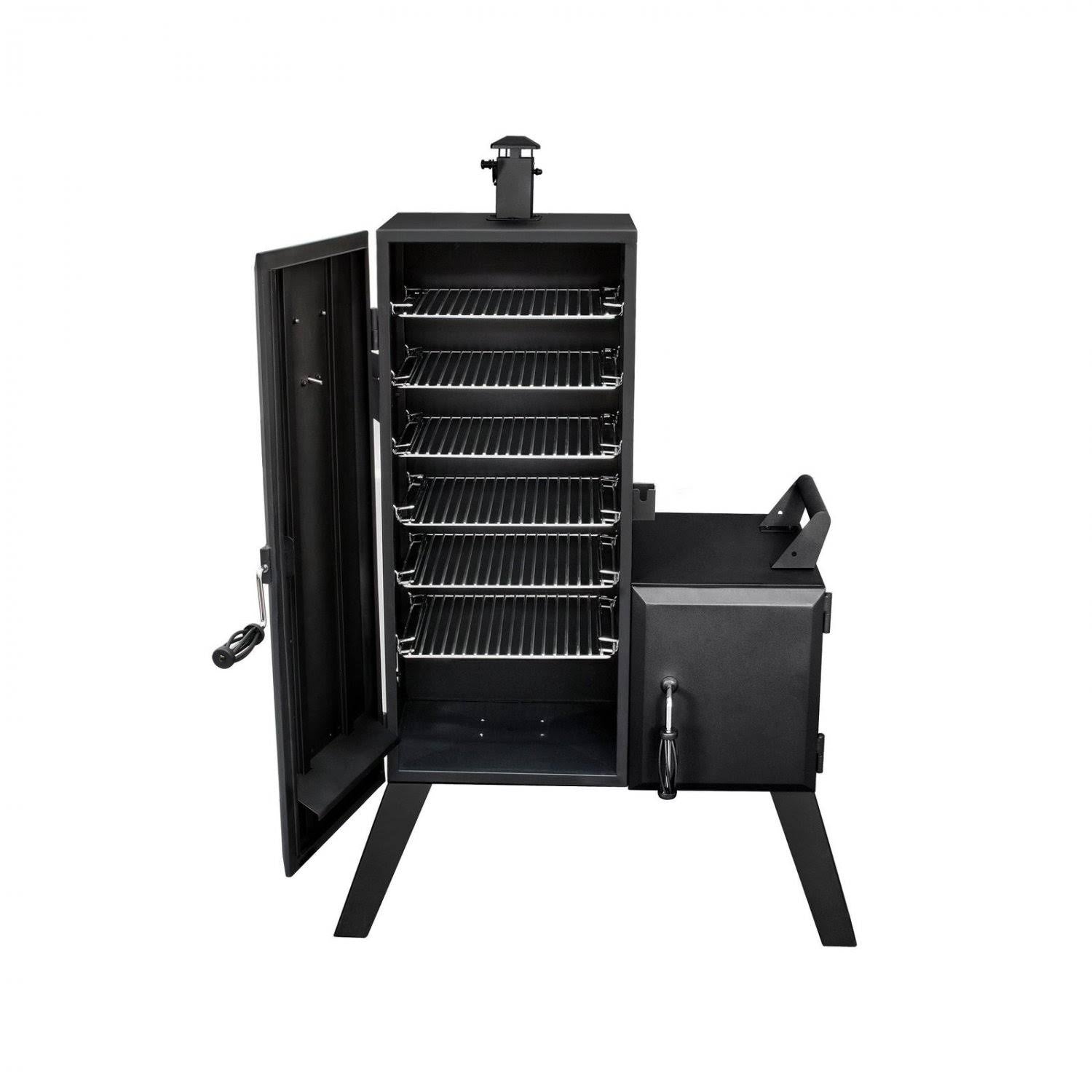 Black Vertical Offset Charcoal Smoker D2835