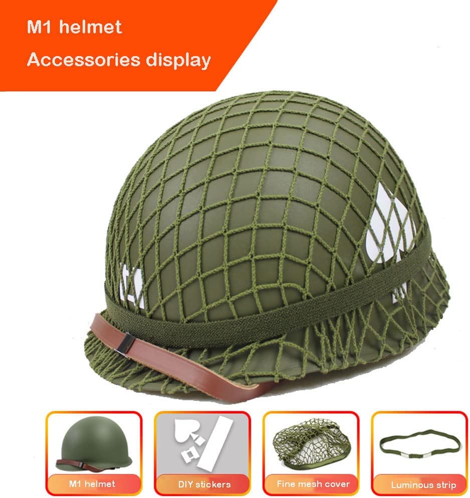 M1 Replica Helmet with Net Canvas Chin Strap T63929