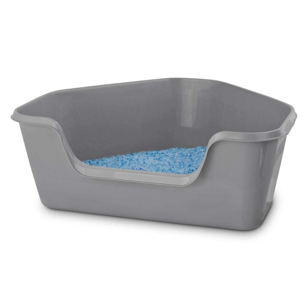 Grey High-Back Corner Litter Box Y361337