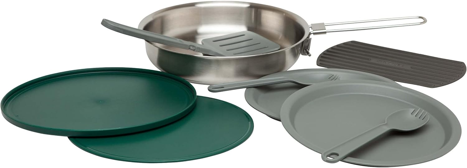 9 Piece Stainless Steel Camp Cookware Set S204