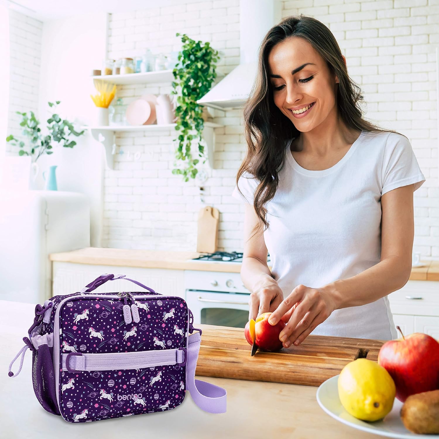 Insulated Lunch Bag Set With Bento-Style Lunch Box B6455