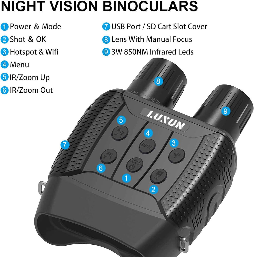 Digital Night Vision Goggles Infrared Binoculars with Camera Video Z325