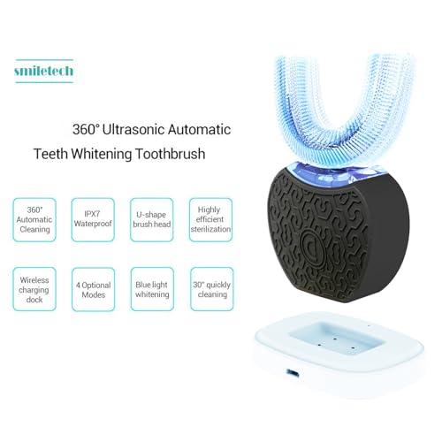 Black Ultrasonic U-Shaped Toothbrush X252860