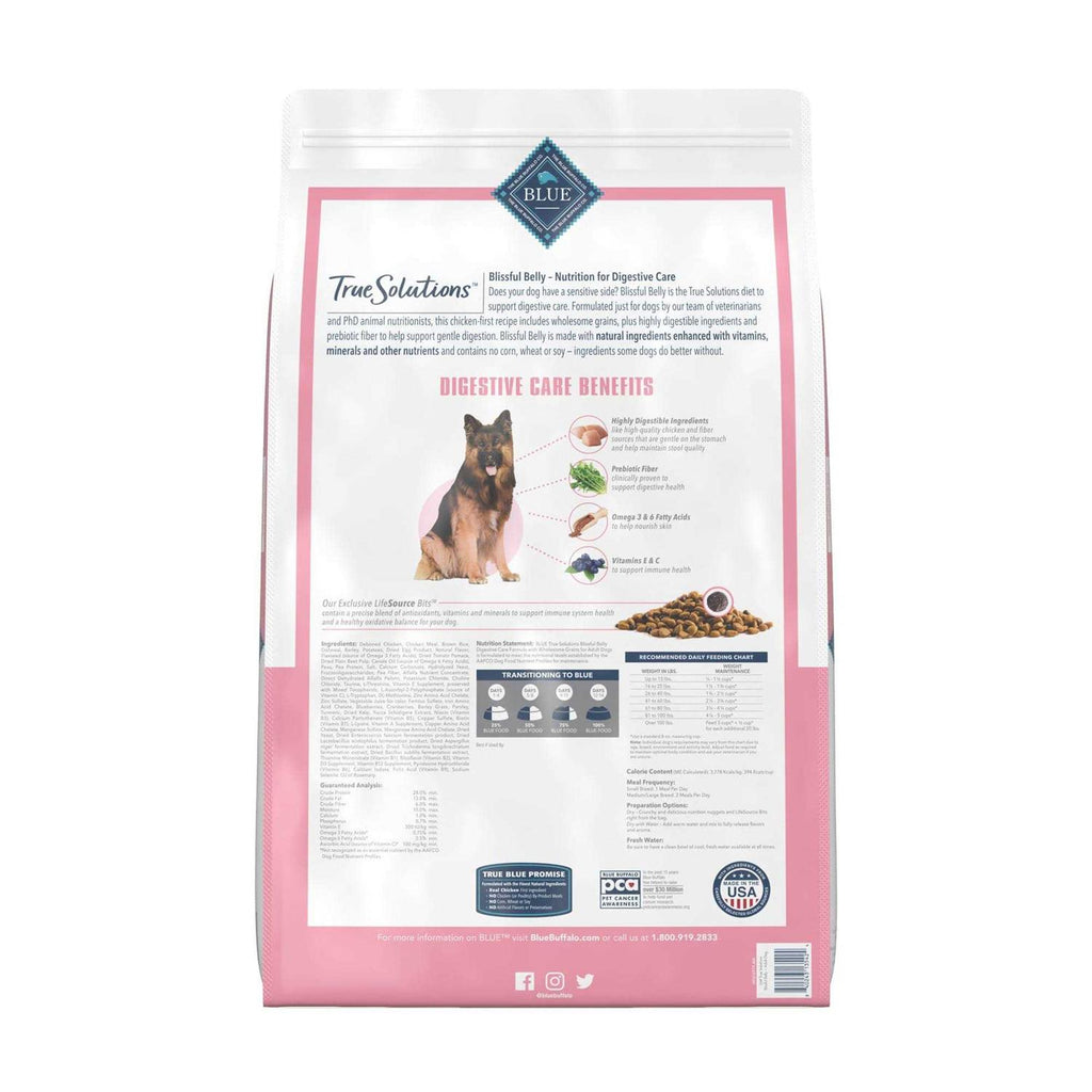 Blue Buffalo True Solutions Blissful Belly Digestive Care Adult Dry Dog Food F7231