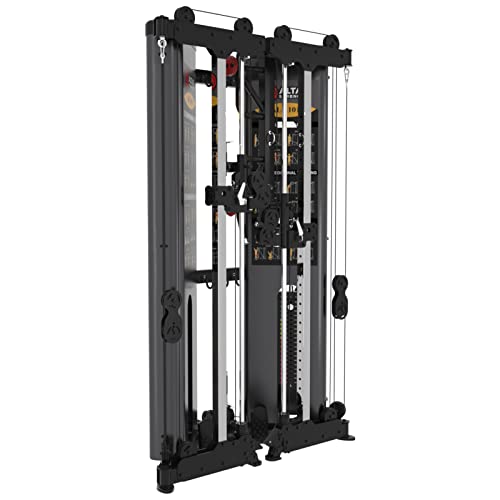 Folding Home Gym Smith Machine with Pulley System Squat Rack Weight Bar F485
