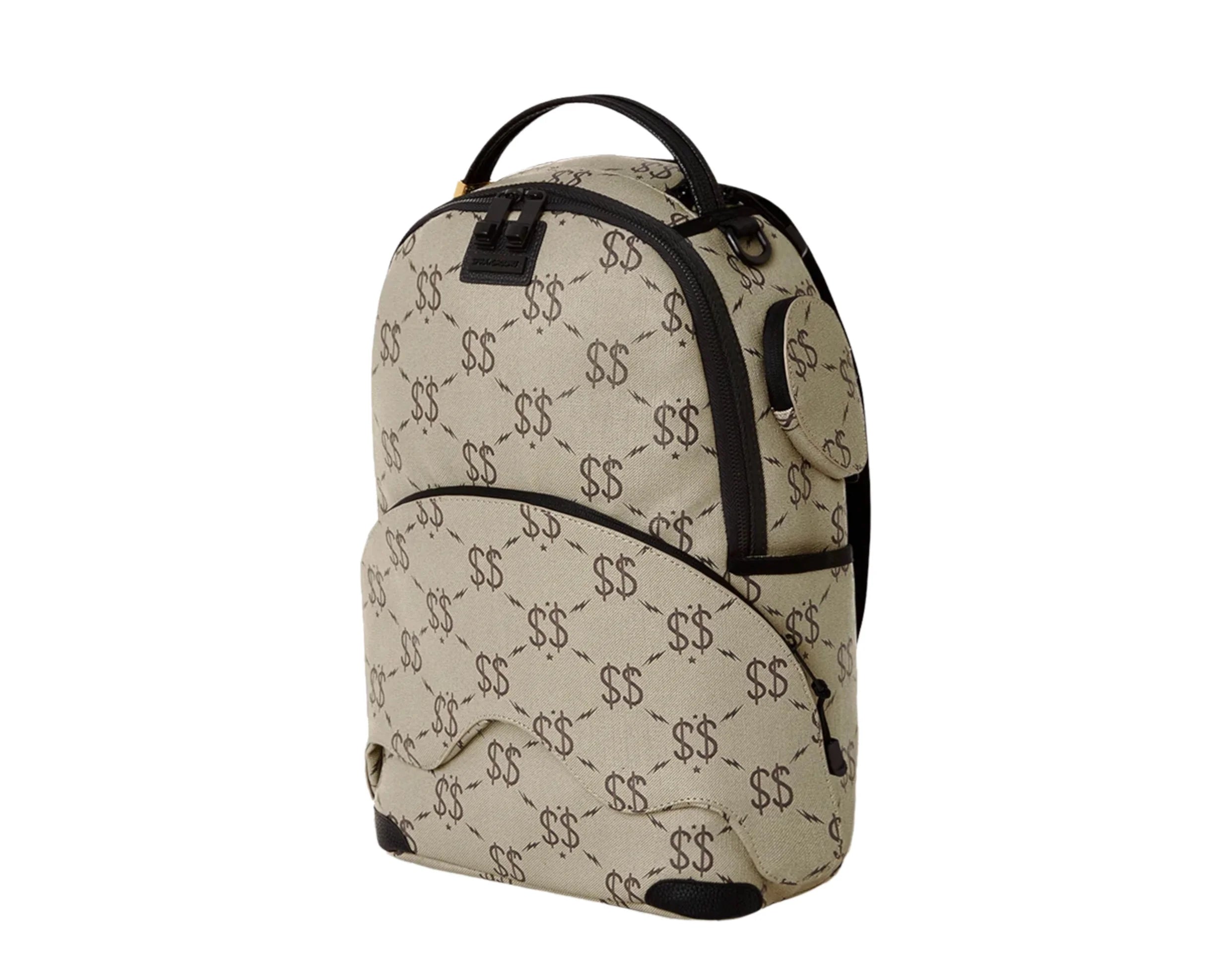 Beige Black Backpack K373813