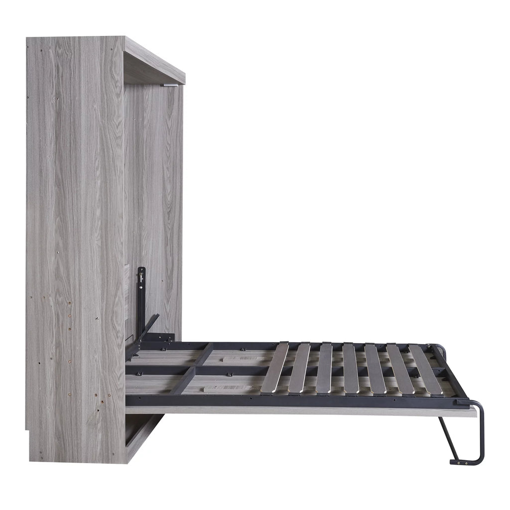 Gray Pine Wood Full Size Murphy Bed Z216575