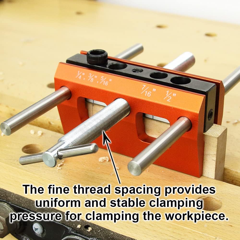 Self Centering Dowel Jig Kit Drilling Guide Bushings Set Wood Wide Capacity Doweling Jig Puncher Locator Joints Tool L268445