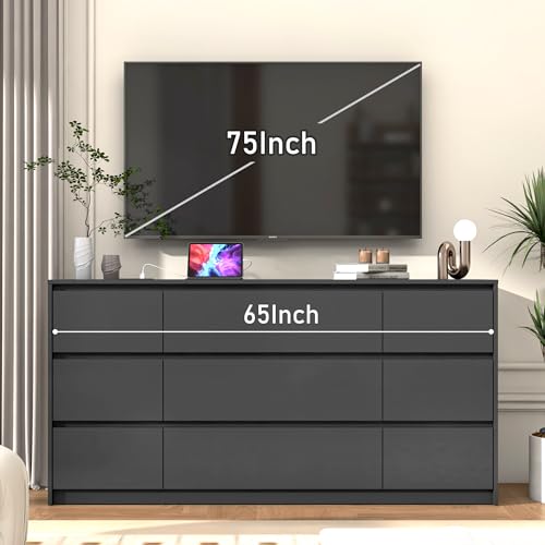 White 9 Drawer Wood Dresser H620772
