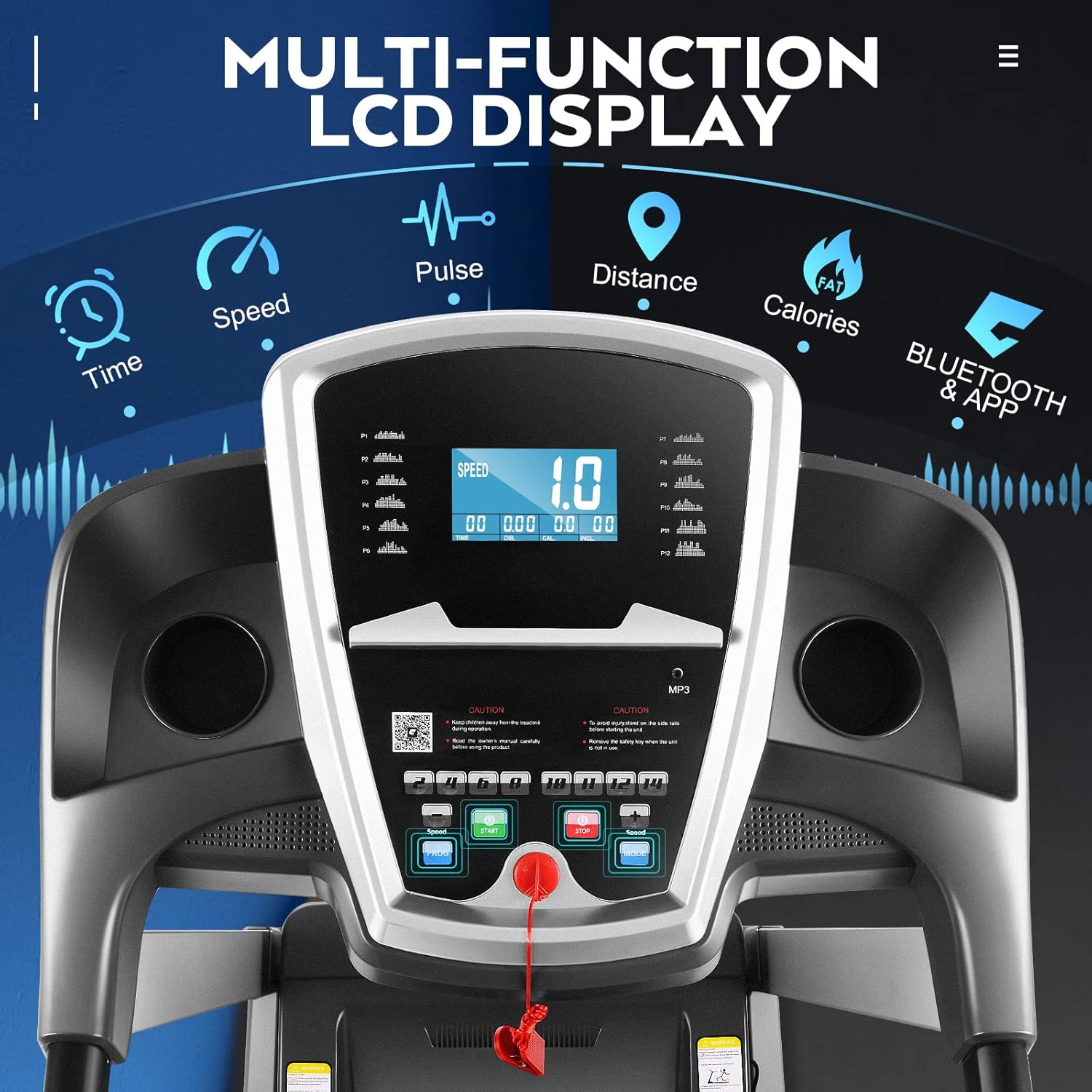 3.0 HP Electric Treadmill with Incline R8058