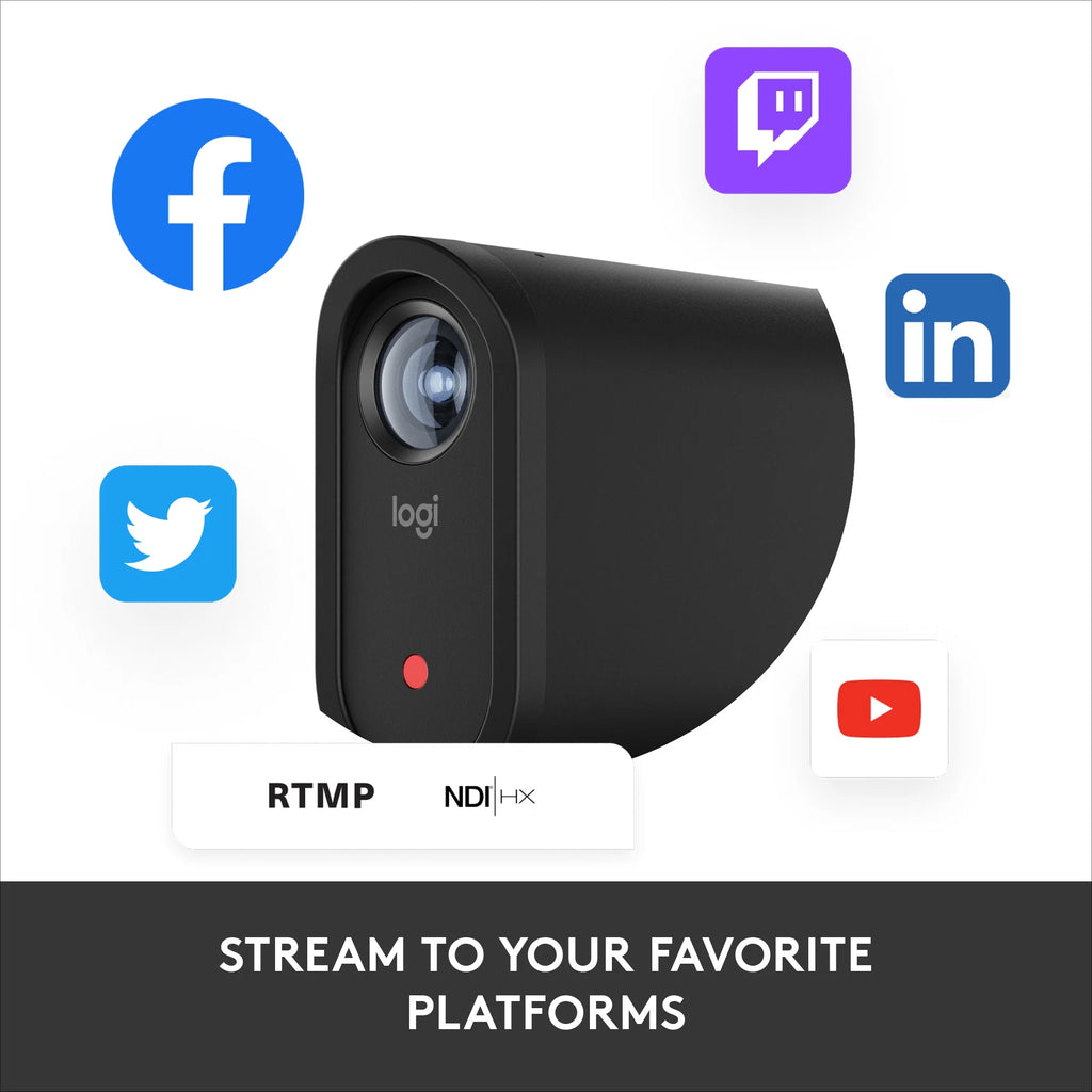 Black Wireless Live Streaming Camera 1080p HD W238255