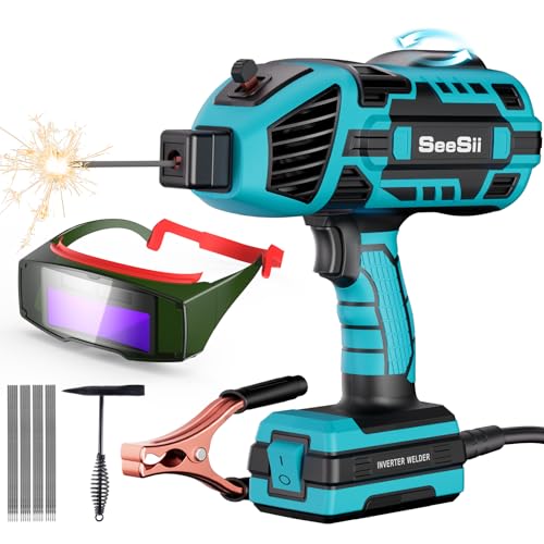 Handheld Welding Machine, 110V 120A Portable ARC Welder with Auto Darkening Welding Goggles and Welding Chipping Hammer O9743