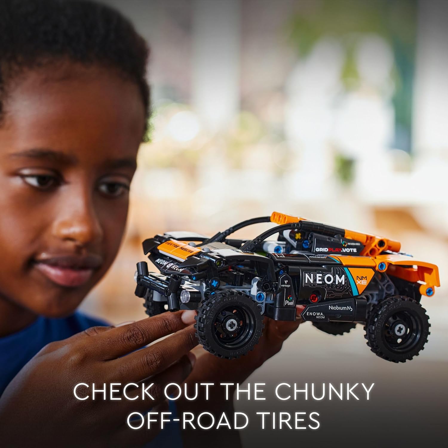 LEGO Technic NEOM McLaren Extreme E Race Car, Off-Road Pull Back Car Toy B78830