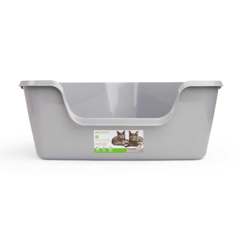 Grey High-Back Corner Litter Box Y361337