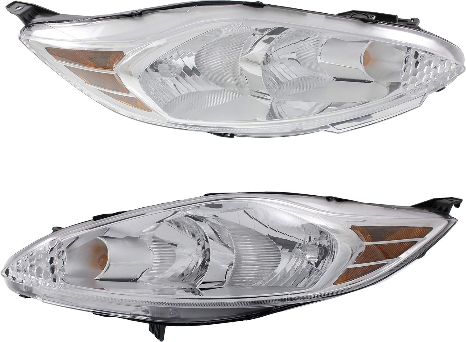 Headlight Set of 2 Clear Lens Halogen Composite Z103309