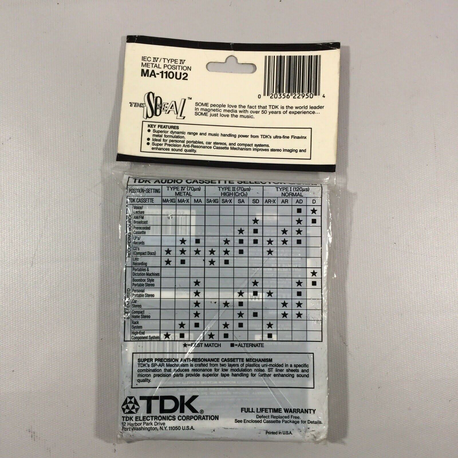 Blank Audio Cassette Tapes Type IV Metal Bias T76335