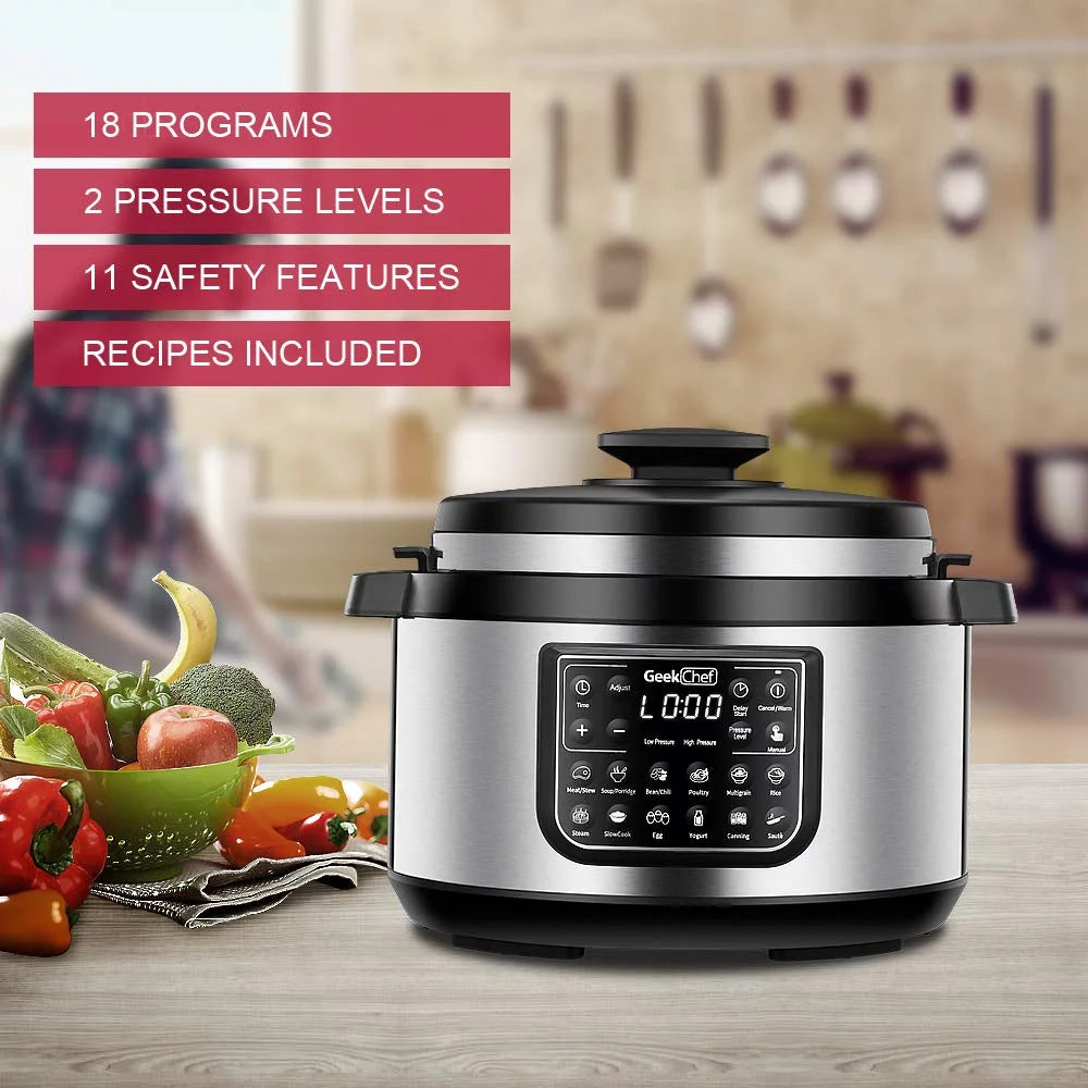 12-In-1 Electric Pressure Cooker, Stainless Steel L481975