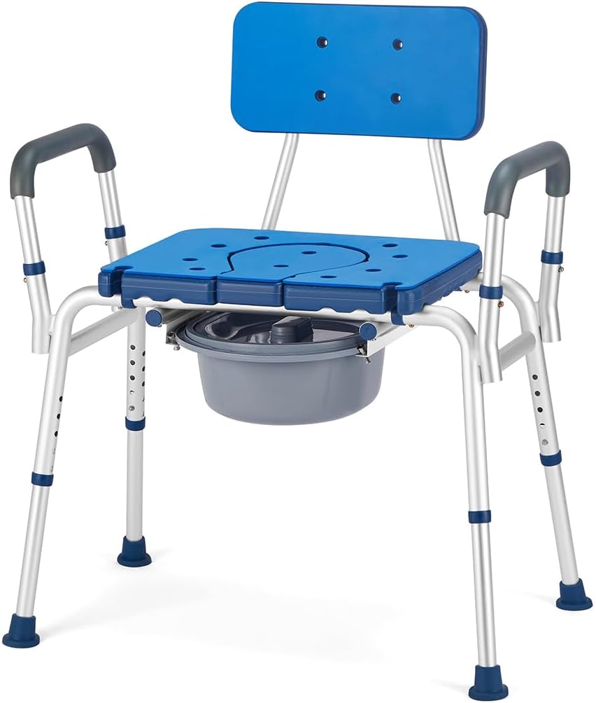 3 in 1 Bariatric Commode Chair with Extra Wide Seat Opening K93357