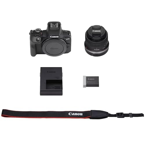 Mirrorless Camera Body with RF-S 18-45mm F4.5-6.3 IS STM Lens Bundle with Photography Bag + Microphone + Monopod + Software & Accessories Kit E93512